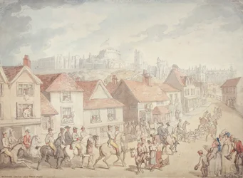Windsor Castle vanuit Eton Town, 1800